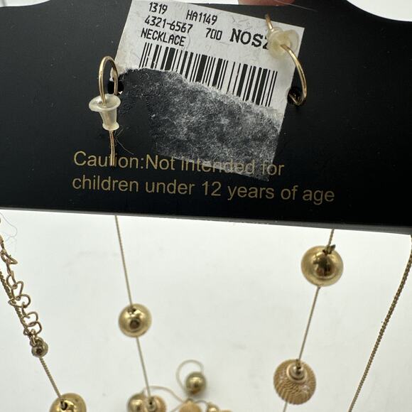 Vintage Charlotte Daniel Gold Tone Necklace And Earrings - Picture 6 of 7